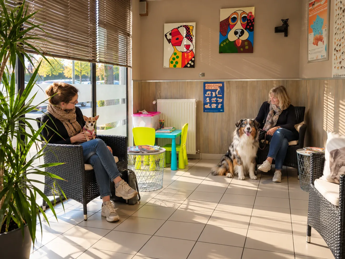 Salle d’attente chiens
